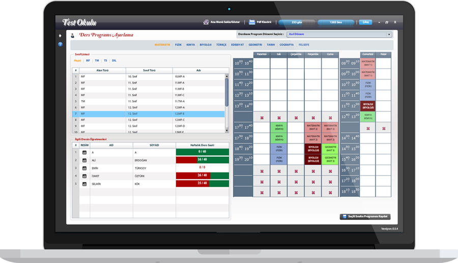 Ders Programı Düzenleme